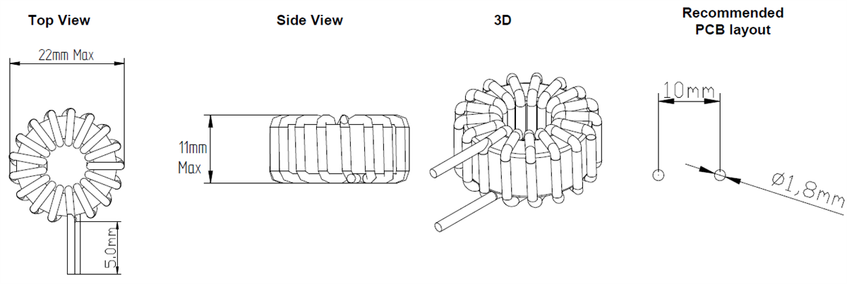 BI Technologies / TT Electronics HM53E-2211 High Temperature Inductors